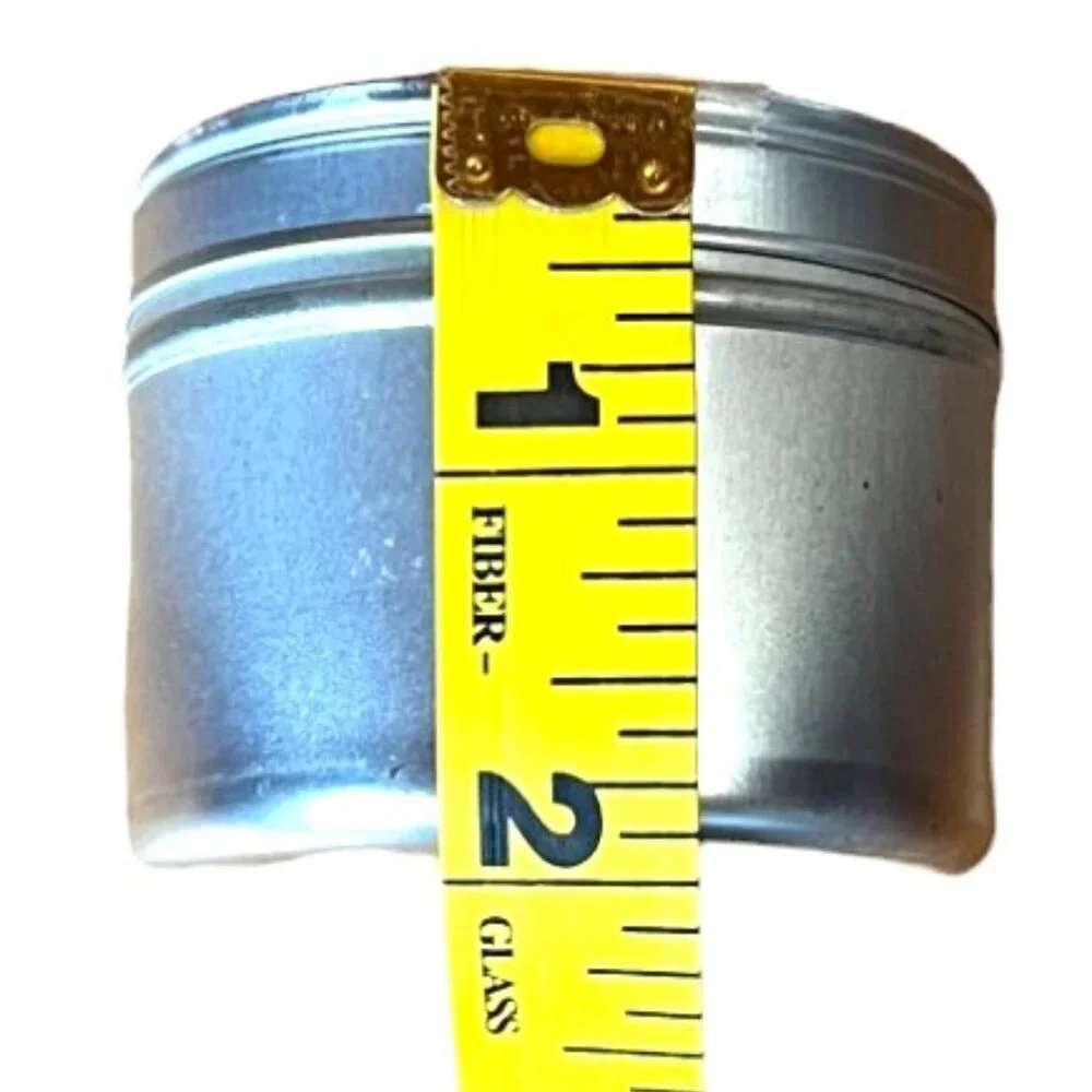 Box of 39 Silver 4-oz. Deep Round Tins w/Clear Plastic Lids & Magnetic Bottom